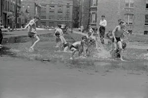 Hydrant: Children - playing - water - urban