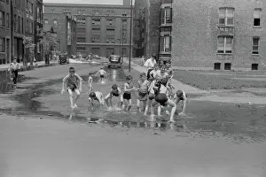 Hydrant: Children - playing - water - urban
