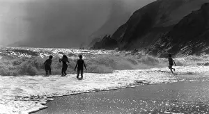 Henry Grant Collection: Children playing in the waves