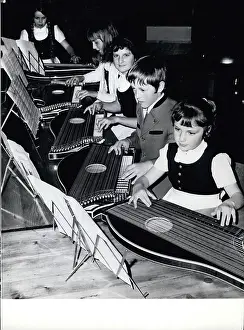 Significance: Children playing zithers, Munich, Germany