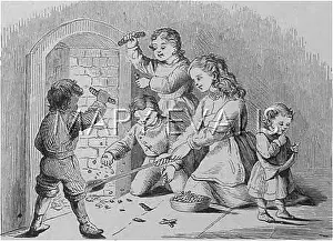 Popping: Children Popping Corn in Open Fire
