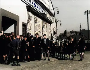 Matinee: Children queuing outside cinema