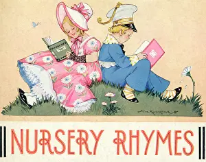 Two children reading books