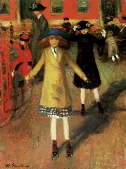 Realist: Children Roller Skating