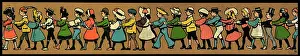 Snaking: Children in a row