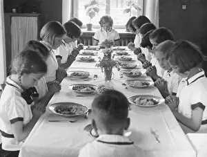 Kindergarden: Children saying grace, 1935