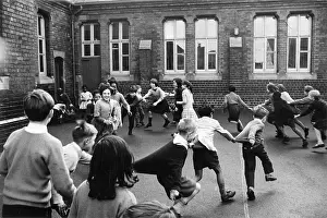 Sixtiesroger: Children in a school playground, Birmingham