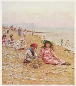 Sandown: CHILDREN AT SEASIDE 1886