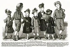 Frocks: Children seaside costumes 1879