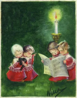 Cassock: Children singing carols by candlelight