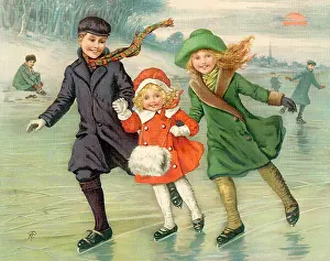 Petherick: Three Children Skating