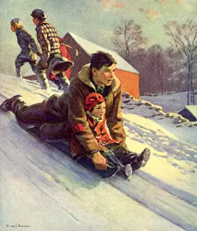 Downhill: Children Sledding