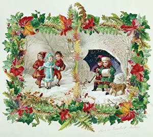 Seem: Children in the Snow with robins