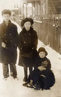 Corduroy: Three children in the snow, USA