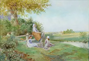 Stile: Three Children by a Stile