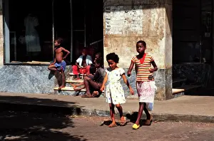 Maputo: Children on the streets of Maputo, mozambique. 1990