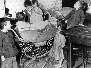 Stroller: Children around a stroller
