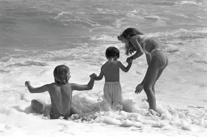 Suntan: Children in surf, Costa del Sol