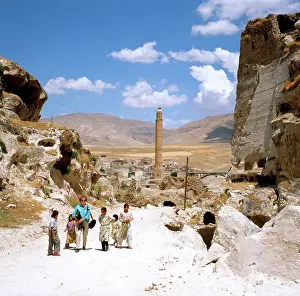 Surround: Children surround tourists at Hasankeyf