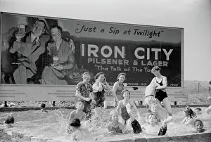 Steelworkers: Children - Swimming - Recreation - Pool