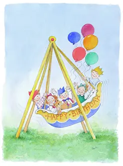Swingboat: Children in a swingboat