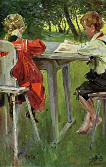Majo: Children at a table
