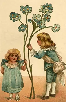 Bday: Children and Tall Flowers