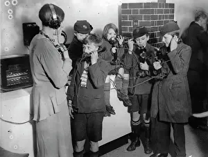 Londons: Children at a telephone exhibition