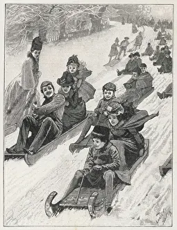 Sledges: Children Tobogganing