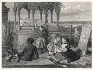 Rowed: Children at the tomb of Grace Darling