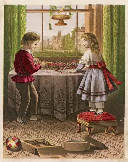 Birdcage: Children and toy soldiers
