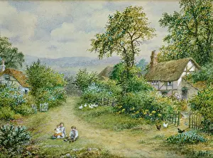 Dell: Children in a Village Lane