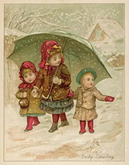 Outings: Children Walk in Snow