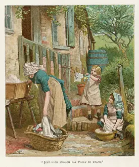 Washday: Children Wash Clothes