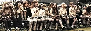 Yawn: Children watching Punch and Judy show, Balham, SW London