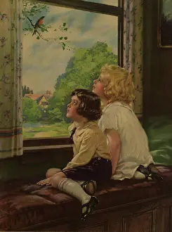 Cushioned: Children Watching Robin