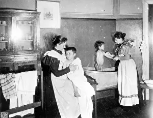Bathed: Children's home in Berlin, 1897