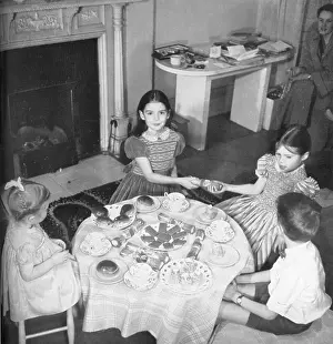 Smocked: Children's party, 1953