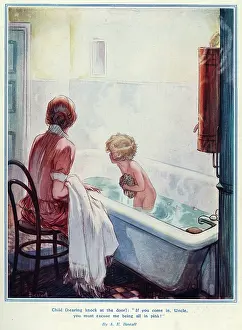A child's bathtime. By Alfred E. Bestall