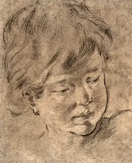 Childs: Child's Head, by Guido Reni