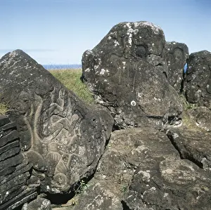 Chileans: CHILE. VALPARAISO. Petroglyphs depicting the