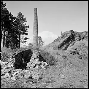 Arsenic: A chimney and abandoned buildings at Devon Great