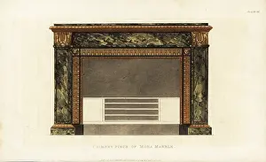 Furniture Designer: Chimney-piece of Mona marble, Regency era