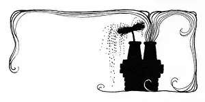 Soot: Chimney pots with sweep's brush poking out