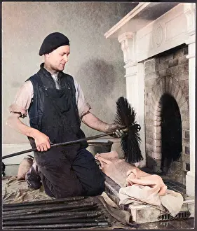 Upcolourisedpic: CHIMNEY SWEEP & BRUSH