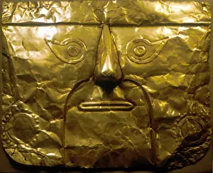 Chimu: Chimu Mask (gold) Peru