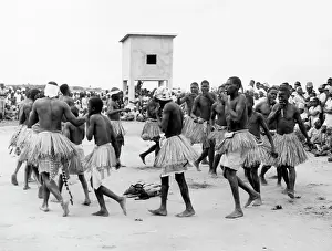 Quissico: Chimveka reed pipe dance. Dance for boys 1973 at the