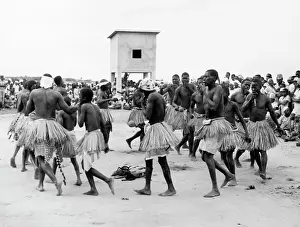 Quissico: Chimveka reed pipe dance. Dance for boys 1973 at the