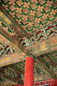 Forbidden: China. Beijing. Forbidden City. Coffered ceiling