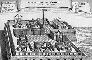 Sextant: China, Beijing, old observatory, based on a copper